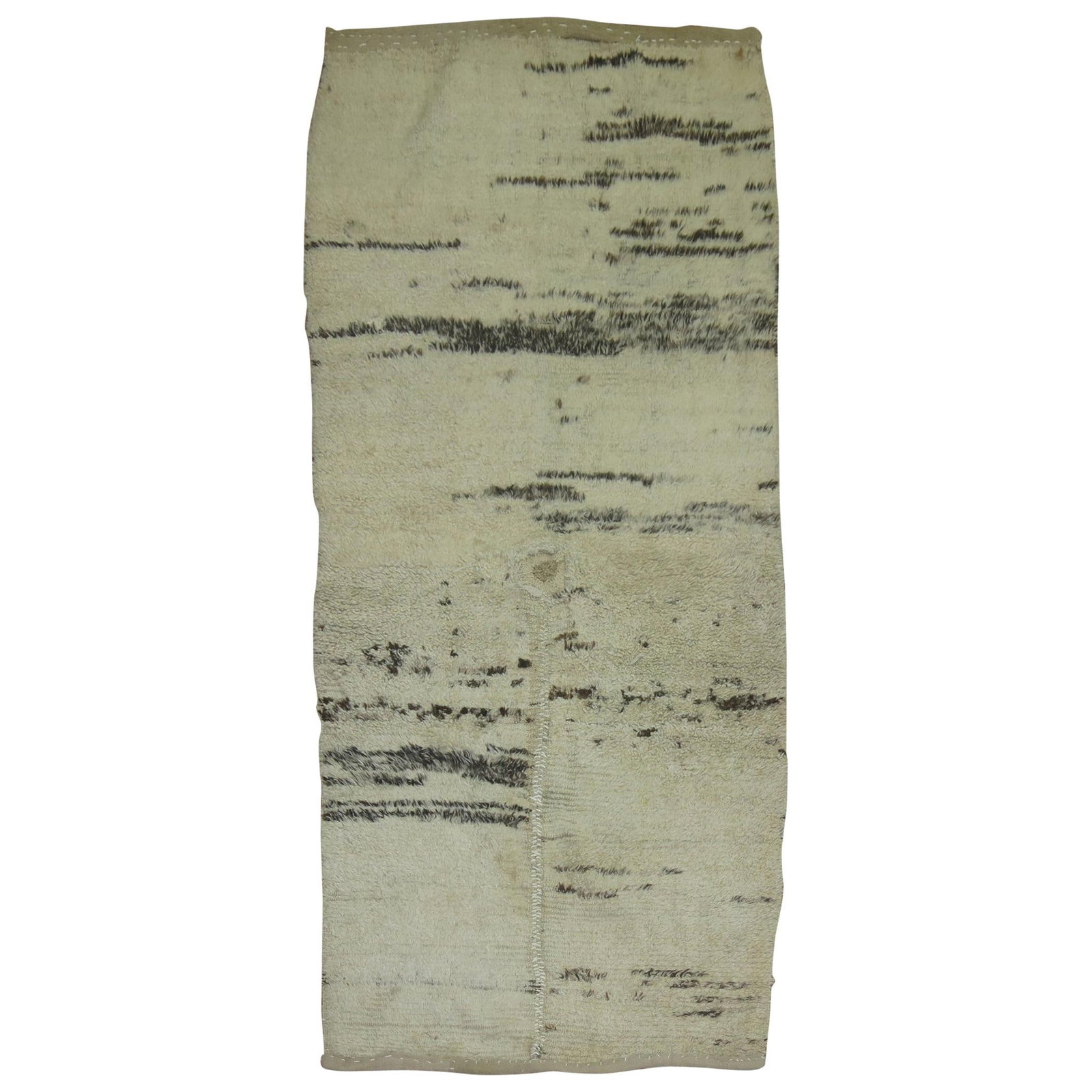 Moroccan Wool Midcentury Runner in Ivory Brown Black (1 of 10)
