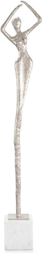 John-Richard 55.5 Inch Nickel Female Form Sculpture: John-Richard 55.5 Inch Nickel Female Form Sculpture Introducing a stunning Chic Nickel Female Form Sculpture, perfect for adding a touch of elegance to your decor. This impressive piece stands at a he