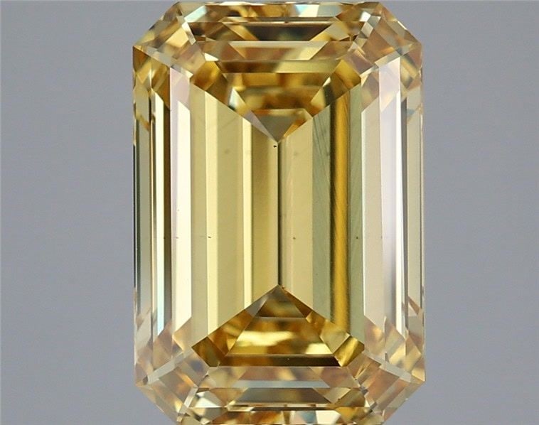Loose Diamond - EMERALD 5.12ct Fancy Intense Yellow VS1: Loose Diamond - EMERALD 5.12ct Fancy Intense Yellow VS1 Source: This is a real non-mined Diamond that has been grown in a lab Shape: EMERALD Carats: 5.12 Color: Fancy Intense Yellow Certification: