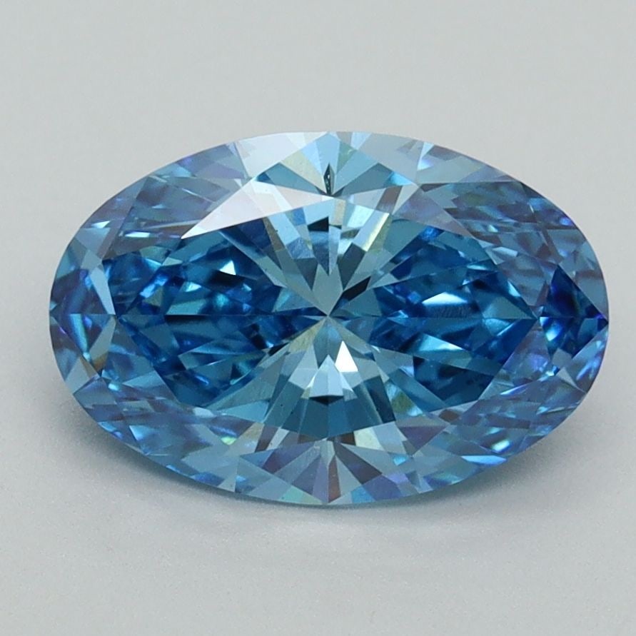 Loose Diamond - OVAL 2.09ct Fancy Vivid Blue VS1: Loose Diamond - OVAL 2.09ct Fancy Vivid Blue VS1 Source: This is a real non-mined Diamond that has been grown in a lab Shape: OVAL Carats: 2.09 Color: Fancy Vivid Blue Certification: IGI Video: