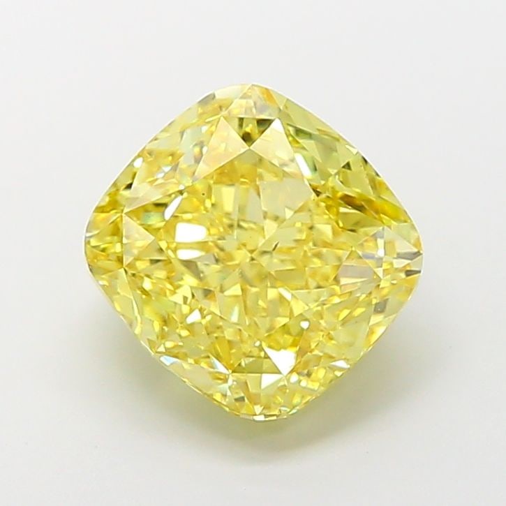 Loose Diamond - CUSHION MODIFIED 5.02ct Fancy Intense Yellow VS2: Loose Diamond - CUSHION MODIFIED 5.02ct Fancy Intense Yellow VS2 Source: This is a real non-mined Diamond that has been grown in a lab Shape: CUSHION MODIFIED Carats: 5.02 Color: Fancy Intense Yellow 