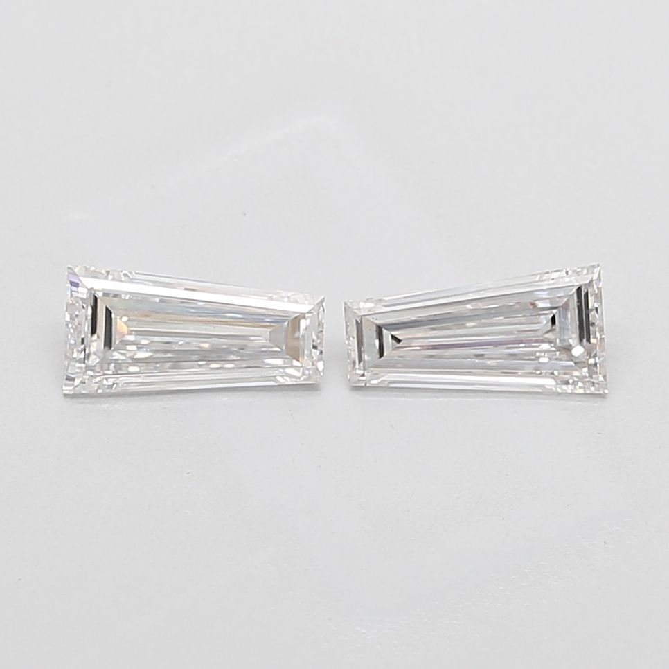 Loose Diamond - TAPERED BAGUETTE 0.41ct E VS1: Loose Diamond - TAPERED BAGUETTE 0.41ct E VS1 Source: This is a real non-mined Diamond that has been grown in a lab Shape: TAPERED BAGUETTE Carats: 0.41 Color: E Clarity: VS1 Certification: IGI Video: