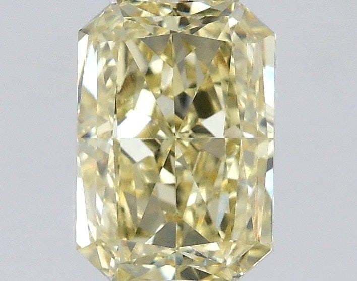 Loose Diamond - RADIANT 1.0ct Fancy Light Yellow VVS2: Loose Diamond - RADIANT 1.0ct Fancy Light Yellow VVS2 Source: This is a real non-mined Diamond that has been grown in a lab Shape: RADIANT Carats: 1.0 Color: Fancy Light Yellow Certification: IGI Vide