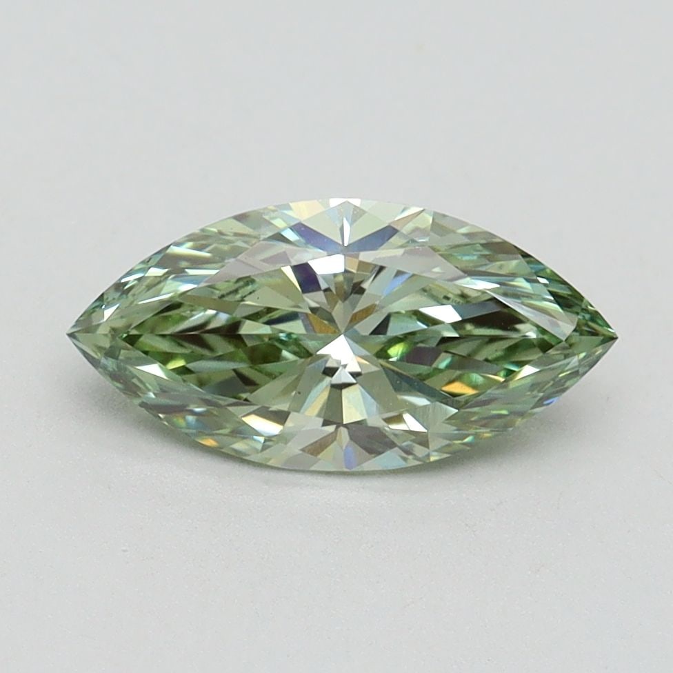 Loose Diamond - MARQUISE 1.12ct Fancy Intense Green VS1: Loose Diamond - MARQUISE 1.12ct Fancy Intense Green VS1 Source: This is a real non-mined Diamond that has been grown in a lab Shape: MARQUISE Carats: 1.12 Color: Fancy Intense Green Certification: IGI