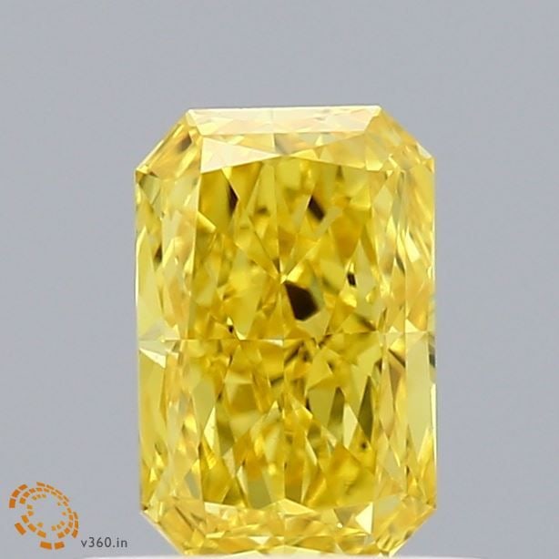 Loose Diamond - RADIANT 0.56ct Fancy Vivid Yellow VVS2: Loose Diamond - RADIANT 0.56ct Fancy Vivid Yellow VVS2 Source: This is a real non-mined Diamond that has been grown in a lab Shape: RADIANT Carats: 0.56 Color: Fancy Vivid Yellow Certification: IGI Vi