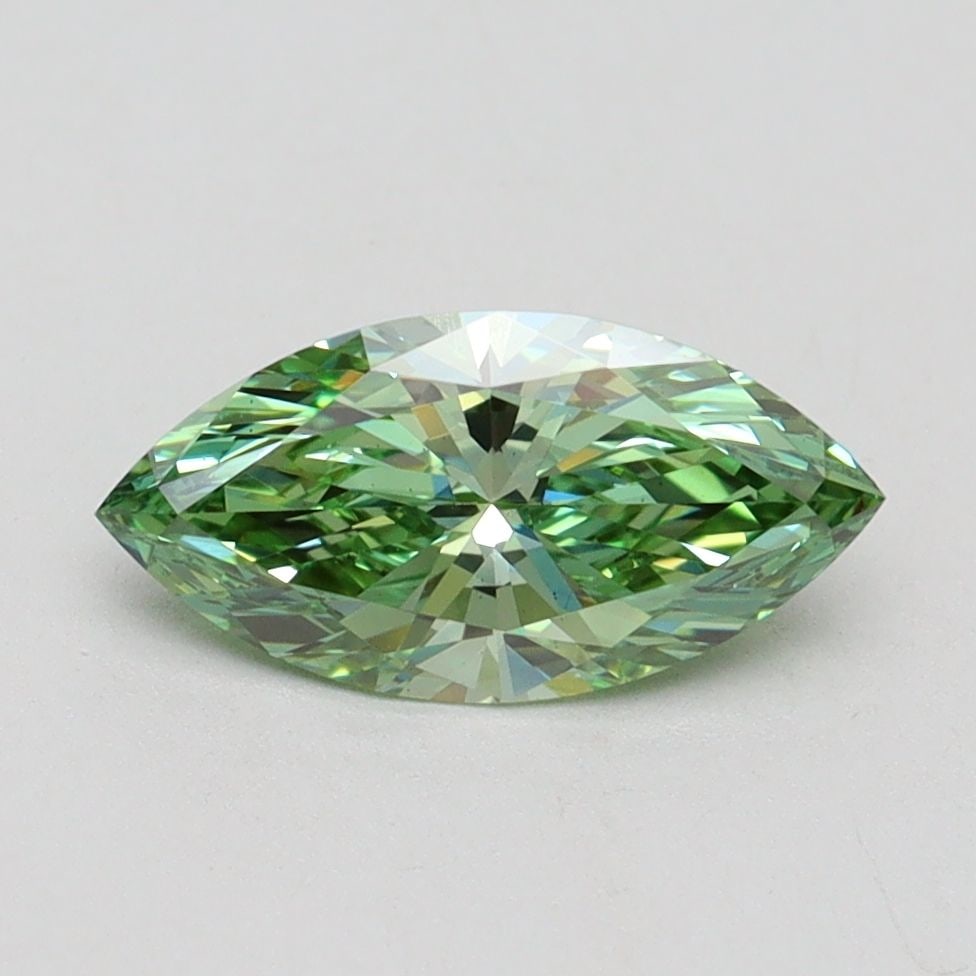 Loose Diamond - MARQUISE 1.02ct Fancy Vivid Green VS1: Loose Diamond - MARQUISE 1.02ct Fancy Vivid Green VS1 Source: This is a real non-mined Diamond that has been grown in a lab Shape: MARQUISE Carats: 1.02 Color: Fancy Vivid Green Certification: IGI Vid