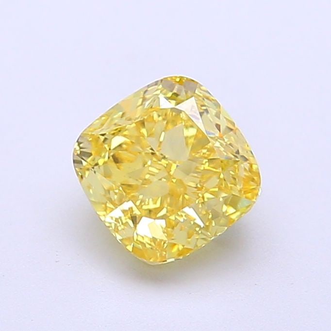 Loose Diamond - CUSHION MODIFIED 1.25ct Fancy Intense Yellow VVS2: Loose Diamond - CUSHION MODIFIED 1.25ct Fancy Intense Yellow VVS2 Source: This is a real non-mined Diamond that has been grown in a lab Shape: CUSHION MODIFIED Carats: 1.25 Color: Fancy Intense Yellow