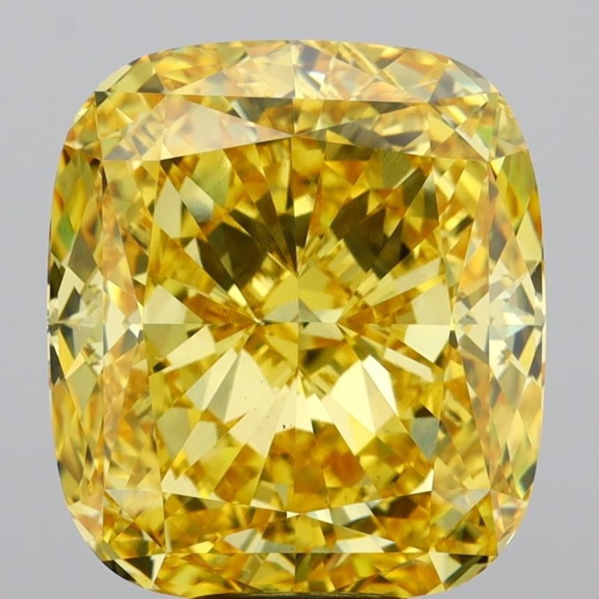 Loose Diamond - CUSHION MODIFIED 10.13ct Fancy Vivid Yellow VS1: Loose Diamond - CUSHION MODIFIED 10.13ct Fancy Vivid Yellow VS1 Source: This is a real non-mined Diamond that has been grown in a lab Shape: CUSHION MODIFIED Carats: 10.13 Color: Fancy Vivid Yellow Ce