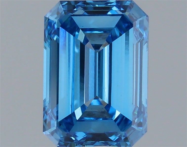 Loose Diamond - EMERALD 1.25ct Fancy Vivid Blue VS1: Loose Diamond - EMERALD 1.25ct Fancy Vivid Blue VS1 Source: This is a real non-mined Diamond that has been grown in a lab Shape: EMERALD Carats: 1.25 Color: Fancy Vivid Blue Certification: IGI Video: