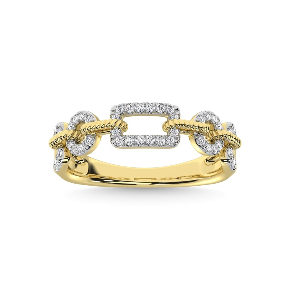 14K Yellow Gold Diamond 1/5 Ct.Tw. Fashion Ring: 14K Yellow Gold Diamond 1/5 Ct.Tw. Fashion Ring 14k Yellow Gold Stone Color: G-h Stone Clarity: Si2 Each ring is presented in standard size 6.5. Complimentary resizing is available between sizes 510 (