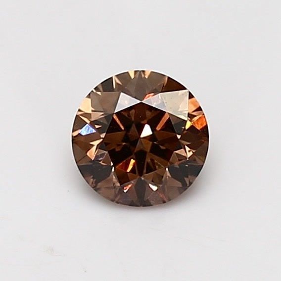 Loose Diamond - ROUND 0.62ct Fancy Dark Orangy Brown SI1: Loose Diamond - ROUND 0.62ct Fancy Dark Orangy Brown SI1 Source: Natural Shape: ROUND Carats: 0.62 Color: Fancy Dark Orangy Brown Certification: GIA Video: