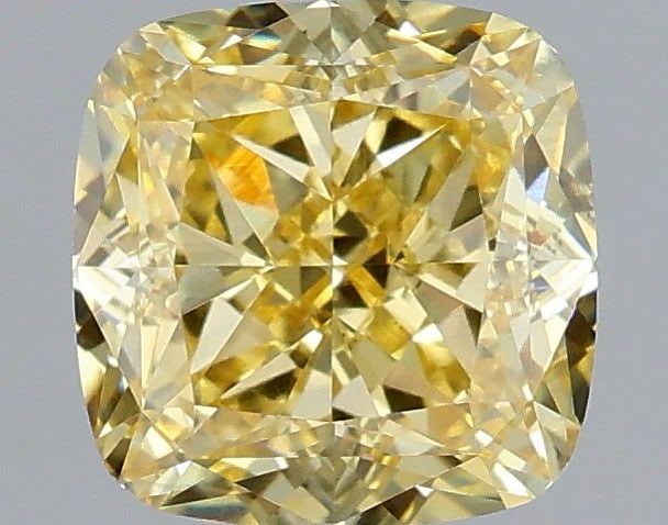 Loose Diamond - CUSHION MODIFIED 1.06ct Fancy Intense Yellow VS1: Loose Diamond - CUSHION MODIFIED 1.06ct Fancy Intense Yellow VS1 Source: This is a real non-mined Diamond that has been grown in a lab Shape: CUSHION MODIFIED Carats: 1.06 Color: Fancy Intense Yellow 