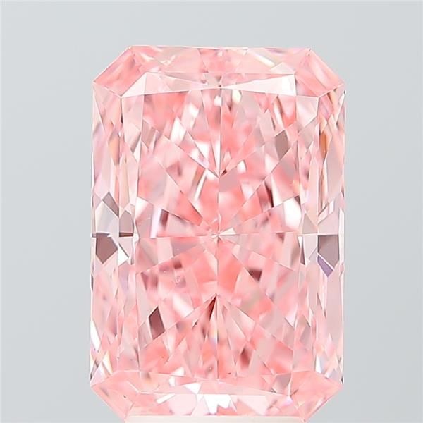 Loose Diamond - RADIANT 5.02ct Fancy Vivid Pink VS2: Loose Diamond - RADIANT 5.02ct Fancy Vivid Pink VS2 Source: This is a real non-mined Diamond that has been grown in a lab Shape: RADIANT Carats: 5.02 Color: Fancy Vivid Pink Certification: IGI Video: