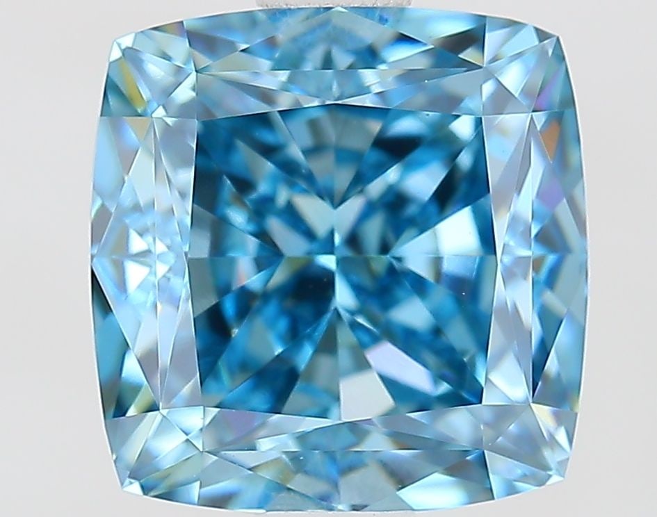 Loose Diamond - CUSHION MODIFIED 2.08ct Fancy Vivid Blue VS1: Loose Diamond - CUSHION MODIFIED 2.08ct Fancy Vivid Blue VS1 Source: This is a real non-mined Diamond that has been grown in a lab Shape: CUSHION MODIFIED Carats: 2.08 Color: Fancy Vivid Blue Certific