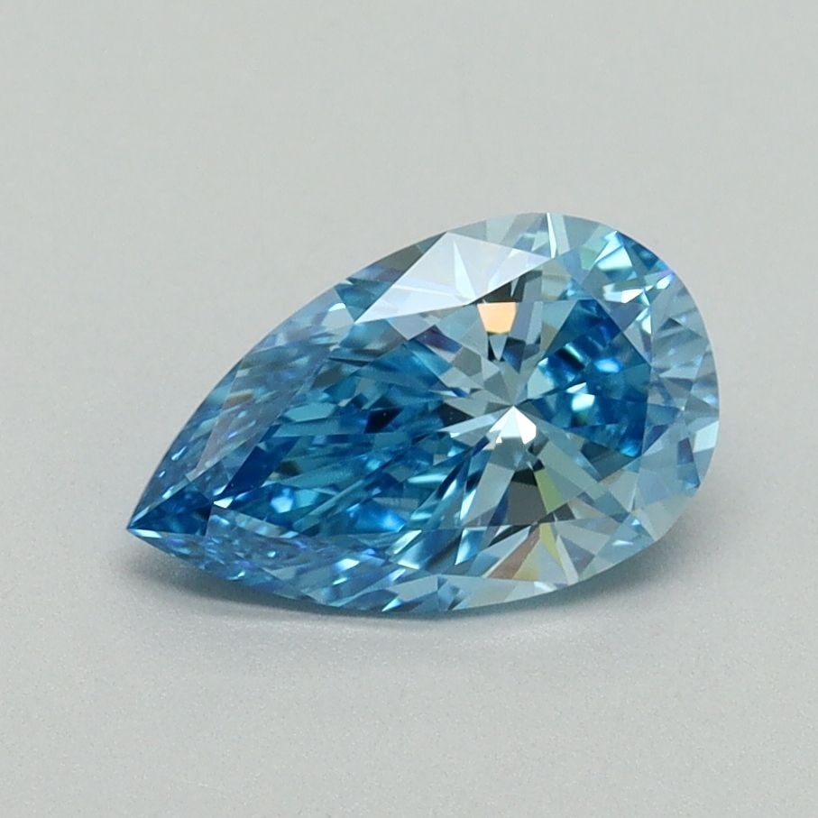 Loose Diamond - PEAR 1.04ct Fancy Vivid Blue VS1: Loose Diamond - PEAR 1.04ct Fancy Vivid Blue VS1 Source: This is a real non-mined Diamond that has been grown in a lab Shape: PEAR Carats: 1.04 Color: Fancy Vivid Blue Certification: IGI Video:
