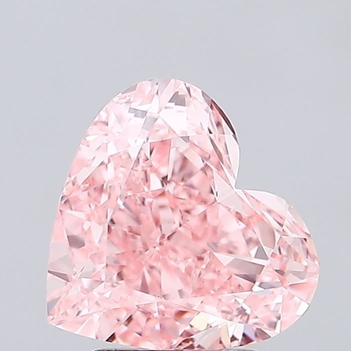 Loose Diamond - HEART 2.94ct Fancy Vivid Pink VS1: Loose Diamond - HEART 2.94ct Fancy Vivid Pink VS1 Source: This is a real non-mined Diamond that has been grown in a lab Shape: HEART Carats: 2.94 Color: Fancy Vivid Pink Certification: IGI Video: