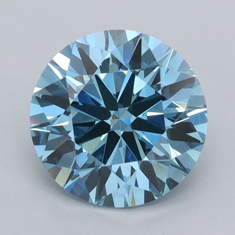 Ideal Loose Diamond - ROUND 1.91ct Fancy Vivid Blue VS2: Ideal Loose Diamond - ROUND 1.91ct Fancy Vivid Blue VS2 Source: This is a real non-mined Diamond that has been grown in a lab Shape: ROUND Carats: 1.91 Color: Fancy Vivid Blue Certification: IGI Video