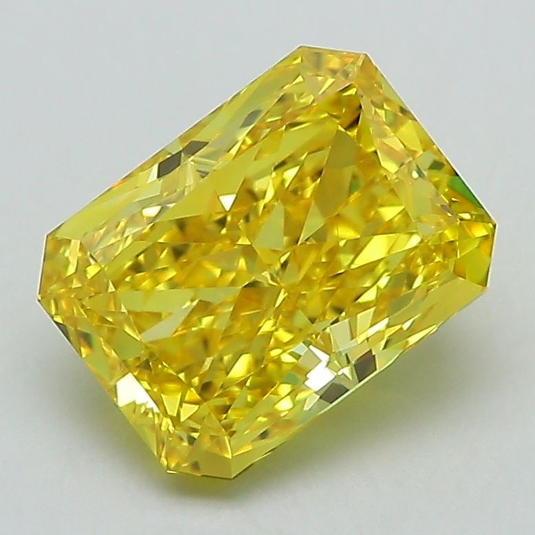 Loose Diamond - RADIANT 2.31ct Fancy Vivid Yellow VVS1: Loose Diamond - RADIANT 2.31ct Fancy Vivid Yellow VVS1 Source: This is a real non-mined Diamond that has been grown in a lab Shape: RADIANT Carats: 2.31 Color: Fancy Vivid Yellow Certification: IGI Vi