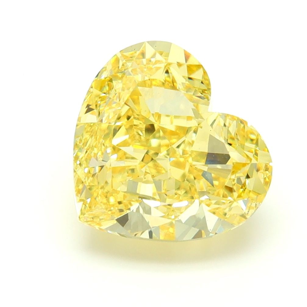 Loose Diamond - HEART 3.52ct Fancy Vivid Yellow VS1: Loose Diamond - HEART 3.52ct Fancy Vivid Yellow VS1 Source: This is a real non-mined Diamond that has been grown in a lab Shape: HEART Carats: 3.52 Color: Fancy Vivid Yellow Certification: IGI Video: