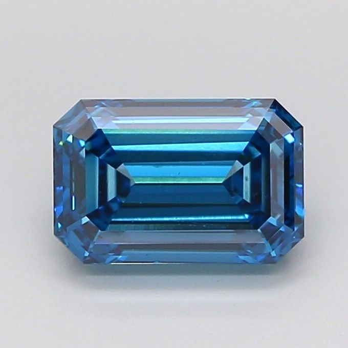 Loose Diamond - EMERALD 1.54ct Fancy Vivid Blue VS1: Loose Diamond - EMERALD 1.54ct Fancy Vivid Blue VS1 Source: This is a real non-mined Diamond that has been grown in a lab Shape: EMERALD Carats: 1.54 Color: Fancy Vivid Blue Certification: IGI Video: