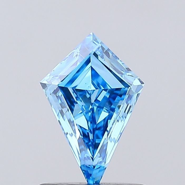 Loose Diamond - KITE 0.73ct Fancy Vivid Blue VS1: Loose Diamond - KITE 0.73ct Fancy Vivid Blue VS1 Source: This is a real non-mined Diamond that has been grown in a lab Shape: KITE Carats: 0.73 Color: Fancy Vivid Blue Certification: IGI Video: