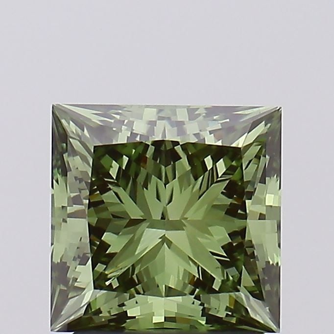 Loose Diamond - PRINCESS 1.87ct Fancy Vivid Green VS1: Loose Diamond - PRINCESS 1.87ct Fancy Vivid Green VS1 Source: This is a real non-mined Diamond that has been grown in a lab Shape: PRINCESS Carats: 1.87 Color: Fancy Vivid Green Certification: IGI Vid