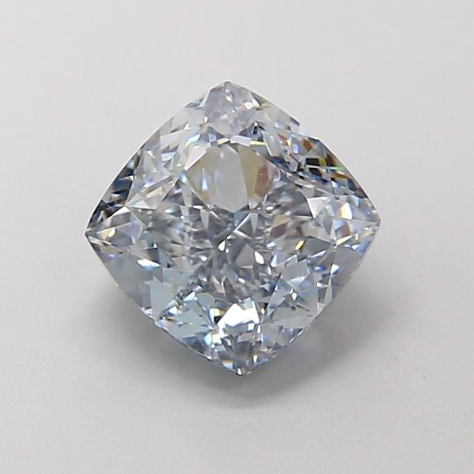 Loose Diamond - CUSHION MODIFIED 1.76ct Fancy Blue VVS1: Loose Diamond - CUSHION MODIFIED 1.76ct Fancy Blue VVS1 Source: This is a real non-mined Diamond that has been grown in a lab Shape: CUSHION MODIFIED Carats: 1.76 Color: Fancy Blue Certification: IGI 