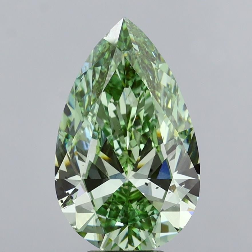 Loose Diamond - PEAR 6.0ct Fancy Vivid Green SI1: Loose Diamond - PEAR 6.0ct Fancy Vivid Green SI1 Source: This is a real non-mined Diamond that has been grown in a lab Shape: PEAR Carats: 6.0 Color: Fancy Vivid Green Certification: IGI Video: