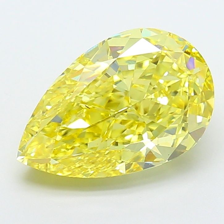 Loose Diamond - PEAR 4.0ct Fancy Vivid Yellow SI1: Loose Diamond - PEAR 4.0ct Fancy Vivid Yellow SI1 Source: This is a real non-mined Diamond that has been grown in a lab Shape: PEAR Carats: 4.0 Color: Fancy Vivid Yellow Certification: IGI Video: