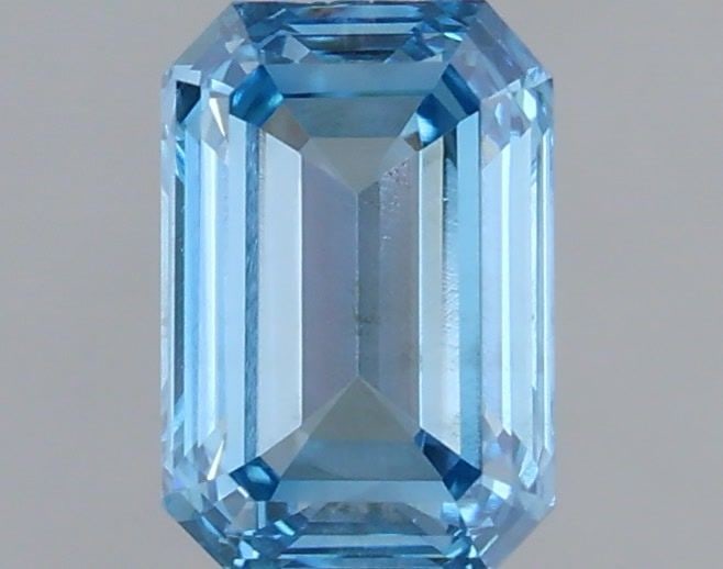 Loose Diamond - EMERALD 0.47ct Fancy Vivid Blue VS1: Loose Diamond - EMERALD 0.47ct Fancy Vivid Blue VS1 Source: This is a real non-mined Diamond that has been grown in a lab Shape: EMERALD Carats: 0.47 Color: Fancy Vivid Blue Certification: IGI Video: