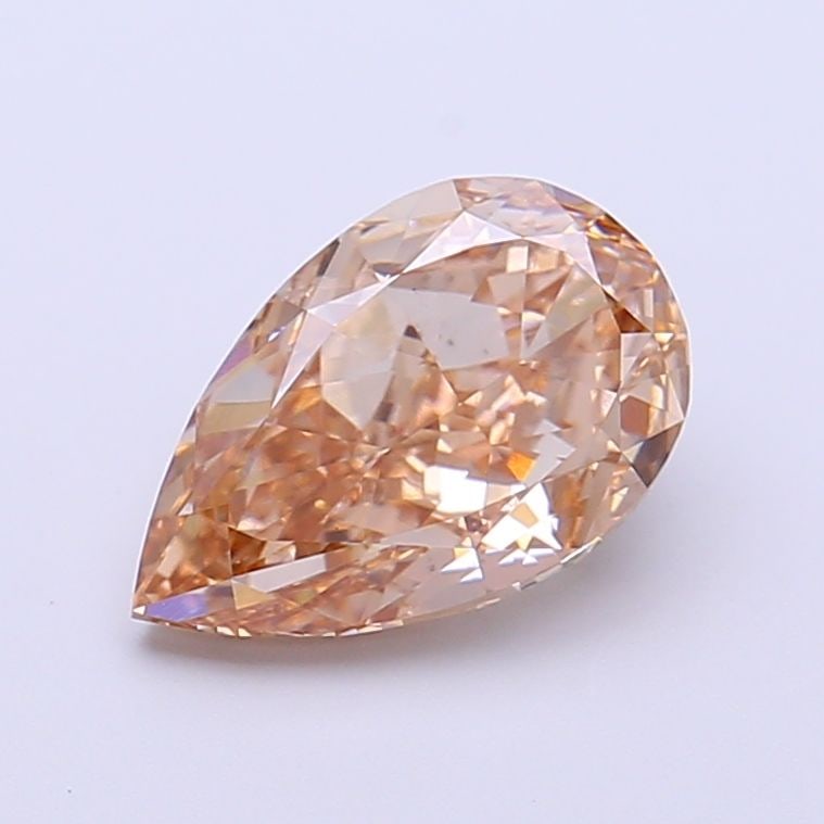 Loose Diamond - PEAR 2.16ct Fancy Light Brown VS1: Loose Diamond - PEAR 2.16ct Fancy Light Brown VS1 Source: This is a real non-mined Diamond that has been grown in a lab Shape: PEAR Carats: 2.16 Color: Fancy Light Brown Certification: IGI Video: