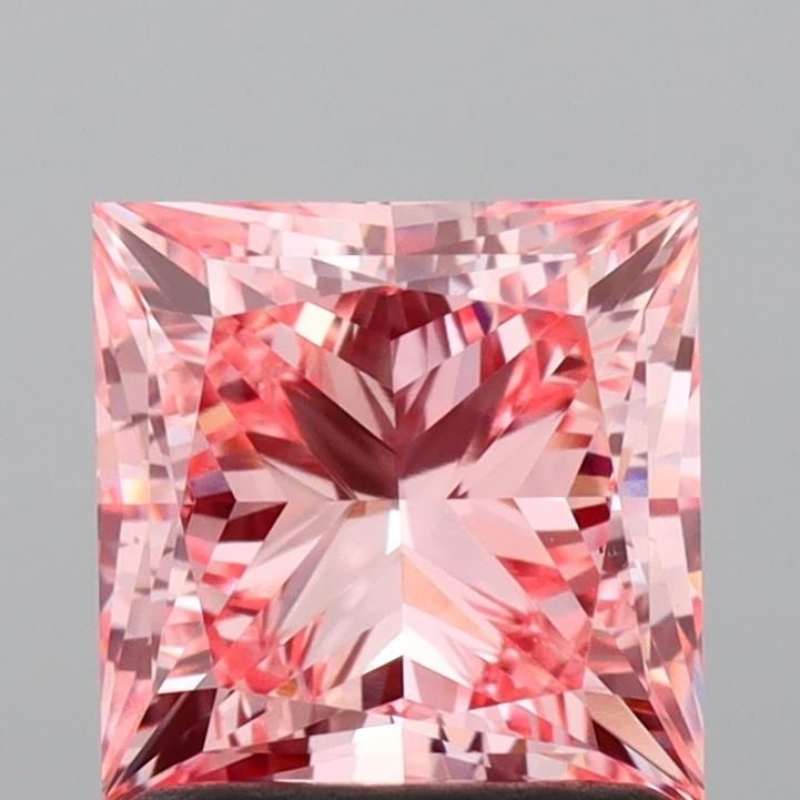 Loose Diamond - PRINCESS 1.52ct Fancy Vivid Pink VS1: Loose Diamond - PRINCESS 1.52ct Fancy Vivid Pink VS1 Source: This is a real non-mined Diamond that has been grown in a lab Shape: PRINCESS Carats: 1.52 Color: Fancy Vivid Pink Certification: IGI Video