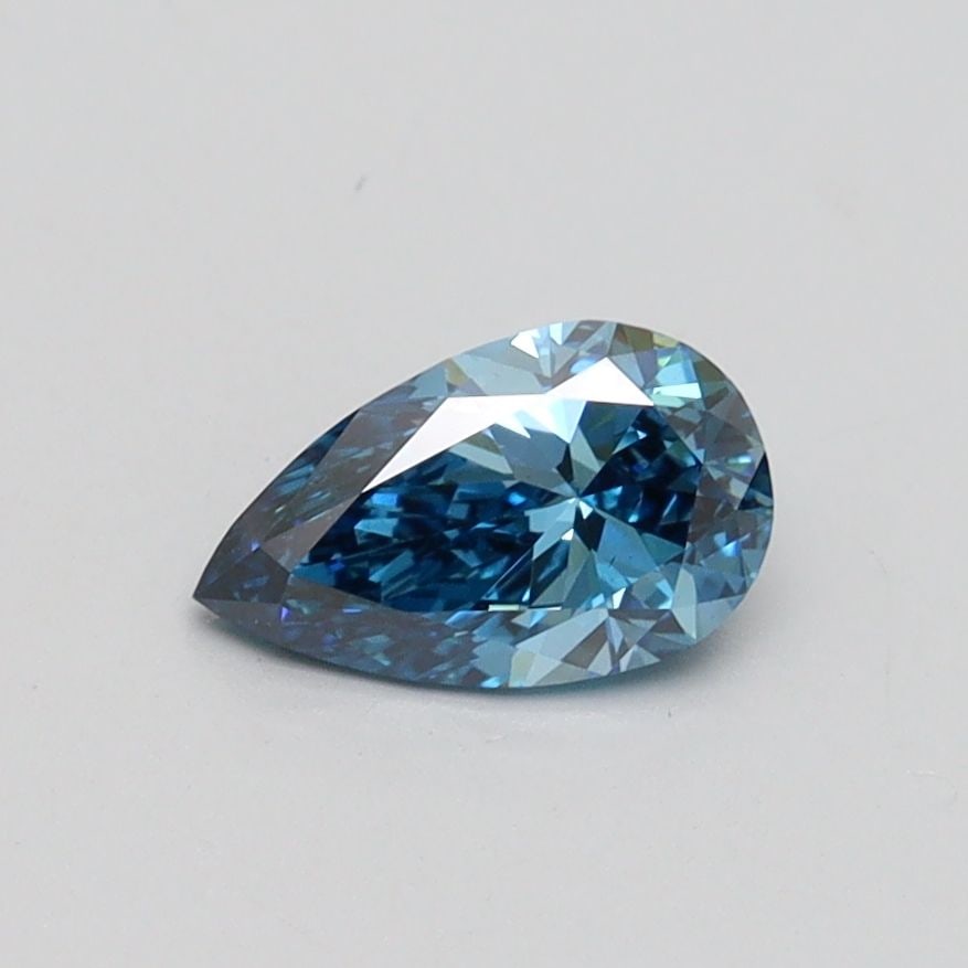Loose Diamond - PEAR 0.52ct Fancy Vivid Blue VS1: Loose Diamond - PEAR 0.52ct Fancy Vivid Blue VS1 Source: This is a real non-mined Diamond that has been grown in a lab Shape: PEAR Carats: 0.52 Color: Fancy Vivid Blue Certification: IGI Video:
