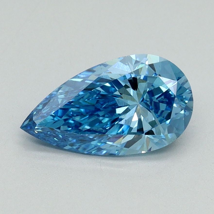 Loose Diamond - PEAR 1.08ct Fancy Vivid Blue VS1: Loose Diamond - PEAR 1.08ct Fancy Vivid Blue VS1 Source: This is a real non-mined Diamond that has been grown in a lab Shape: PEAR Carats: 1.08 Color: Fancy Vivid Blue Certification: IGI Video: