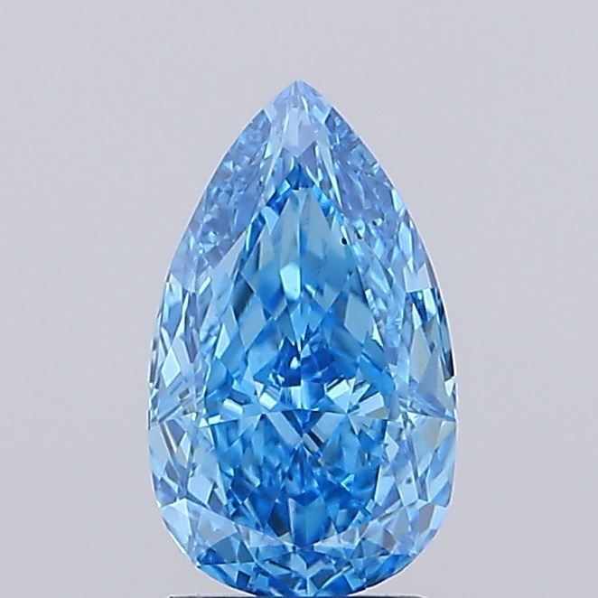 Loose Diamond - PEAR 1.36ct Fancy Vivid Blue VS2: Loose Diamond - PEAR 1.36ct Fancy Vivid Blue VS2 Source: This is a real non-mined Diamond that has been grown in a lab Shape: PEAR Carats: 1.36 Color: Fancy Vivid Blue Certification: IGI Video: