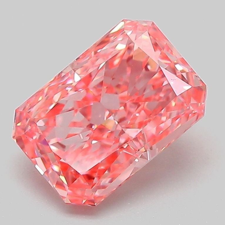 Loose Diamond - RADIANT 2.1ct Fancy Vivid Pink VVS2: Loose Diamond - RADIANT 2.1ct Fancy Vivid Pink VVS2 Source: This is a real non-mined Diamond that has been grown in a lab Shape: RADIANT Carats: 2.1 Color: Fancy Vivid Pink Certification: IGI Video: