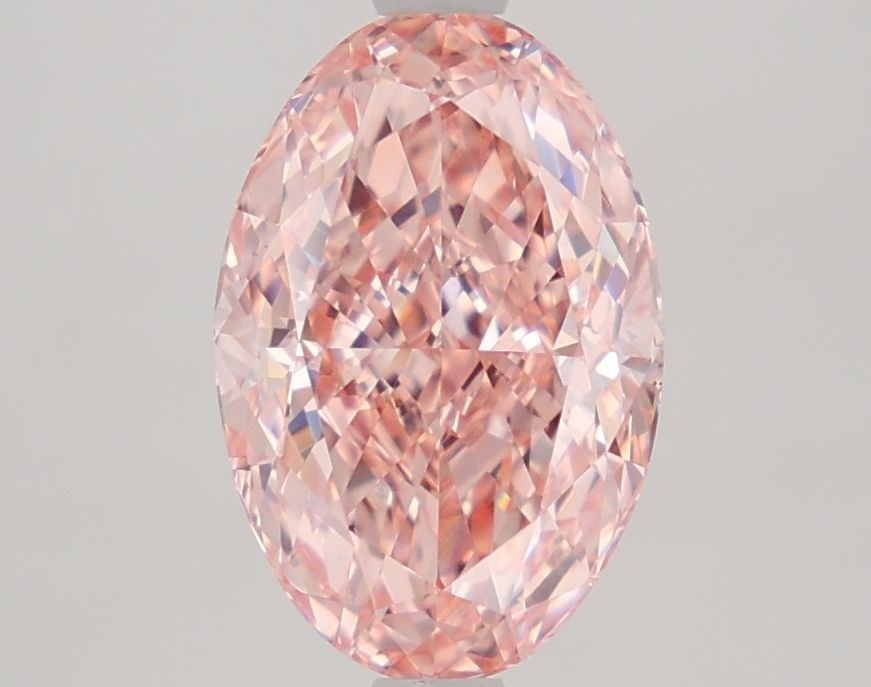 Loose Diamond - OVAL 2.58ct Fancy Vivid Pink VVS2: Loose Diamond - OVAL 2.58ct Fancy Vivid Pink VVS2 Source: This is a real non-mined Diamond that has been grown in a lab Shape: OVAL Carats: 2.58 Color: Fancy Vivid Pink Certification: IGI Video: