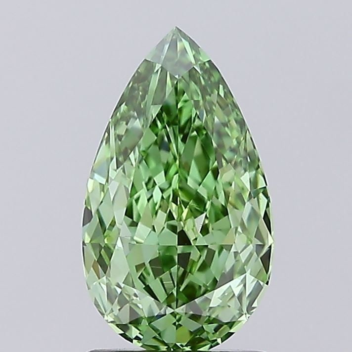 Loose Diamond - PEAR 1.68ct Fancy Vivid Green VS1: Loose Diamond - PEAR 1.68ct Fancy Vivid Green VS1 Source: This is a real non-mined Diamond that has been grown in a lab Shape: PEAR Carats: 1.68 Color: Fancy Vivid Green Certification: IGI Video: