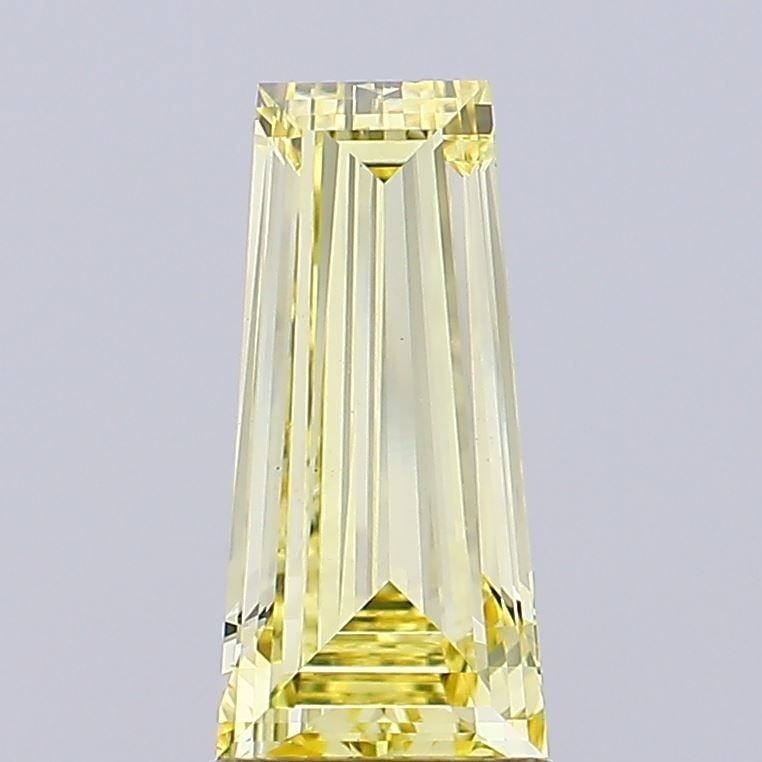 Loose Diamond - TAPERED BAGUETTE 2.01ct Fancy Intense Yellow VVS2: Loose Diamond - TAPERED BAGUETTE 2.01ct Fancy Intense Yellow VVS2 Source: This is a real non-mined Diamond that has been grown in a lab Shape: TAPERED BAGUETTE Carats: 2.01 Color: Fancy Intense Yellow