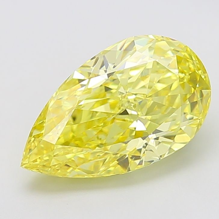 Loose Diamond - PEAR 5.21ct Fancy Vivid Yellow VS1: Loose Diamond - PEAR 5.21ct Fancy Vivid Yellow VS1 Source: This is a real non-mined Diamond that has been grown in a lab Shape: PEAR Carats: 5.21 Color: Fancy Vivid Yellow Certification: IGI Video:
