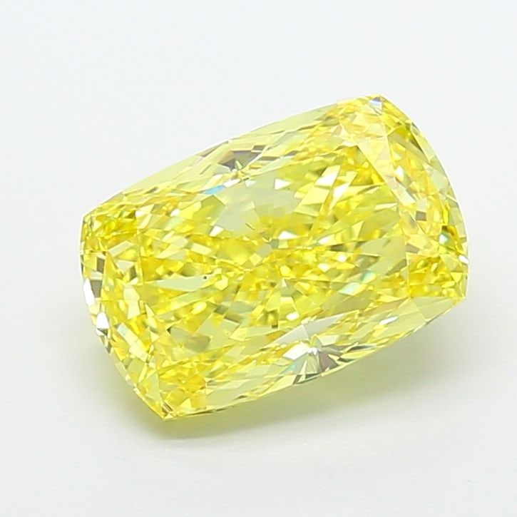 Loose Diamond - CUSHION MODIFIED 5.07ct Fancy Vivid Yellow VS2: Loose Diamond - CUSHION MODIFIED 5.07ct Fancy Vivid Yellow VS2 Source: This is a real non-mined Diamond that has been grown in a lab Shape: CUSHION MODIFIED Carats: 5.07 Color: Fancy Vivid Yellow Cert