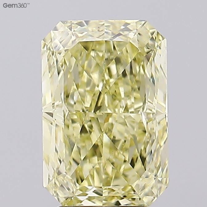 Loose Diamond - RADIANT 4.11ct Fancy Yellow VS1: Loose Diamond - RADIANT 4.11ct Fancy Yellow VS1 Source: This is a real non-mined Diamond that has been grown in a lab Shape: RADIANT Carats: 4.11 Color: Fancy Yellow Certification: IGI Video: