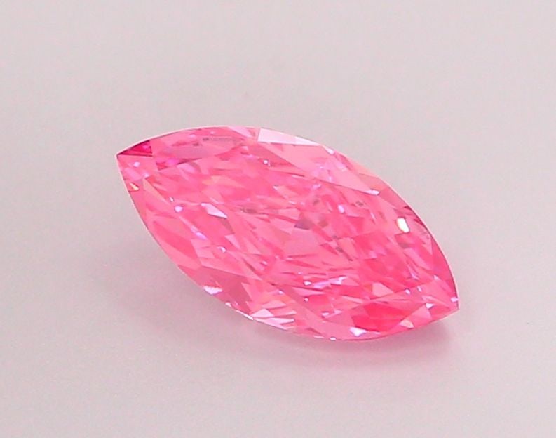 Loose Diamond - MARQUISE 1.19ct Fancy Vivid Pink VS1: Loose Diamond - MARQUISE 1.19ct Fancy Vivid Pink VS1 Source: This is a real non-mined Diamond that has been grown in a lab Shape: MARQUISE Carats: 1.19 Color: Fancy Vivid Pink Certification: IGI Video