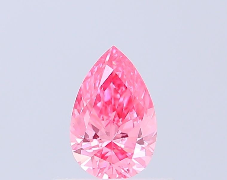 Loose Diamond - PEAR 0.53ct Fancy Vivid Pink VVS2: Loose Diamond - PEAR 0.53ct Fancy Vivid Pink VVS2 Source: This is a real non-mined Diamond that has been grown in a lab Shape: PEAR Carats: 0.53 Color: Fancy Vivid Pink Certification: IGI Video: