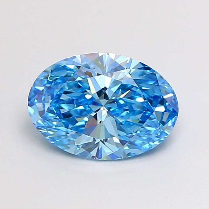 Loose Diamond - OVAL 2.1ct Fancy Vivid Blue VS1: Loose Diamond - OVAL 2.1ct Fancy Vivid Blue VS1 Source: This is a real non-mined Diamond that has been grown in a lab Shape: OVAL Carats: 2.1 Color: Fancy Vivid Blue Certification: IGI Video: