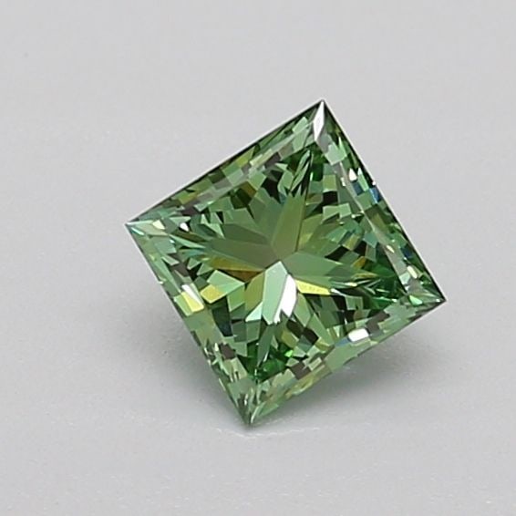 Loose Diamond - PRINCESS 0.48ct Fancy Vivid Green VS1: Loose Diamond - PRINCESS 0.48ct Fancy Vivid Green VS1 Source: This is a real non-mined Diamond that has been grown in a lab Shape: PRINCESS Carats: 0.48 Color: Fancy Vivid Green Certification: IGI Vid