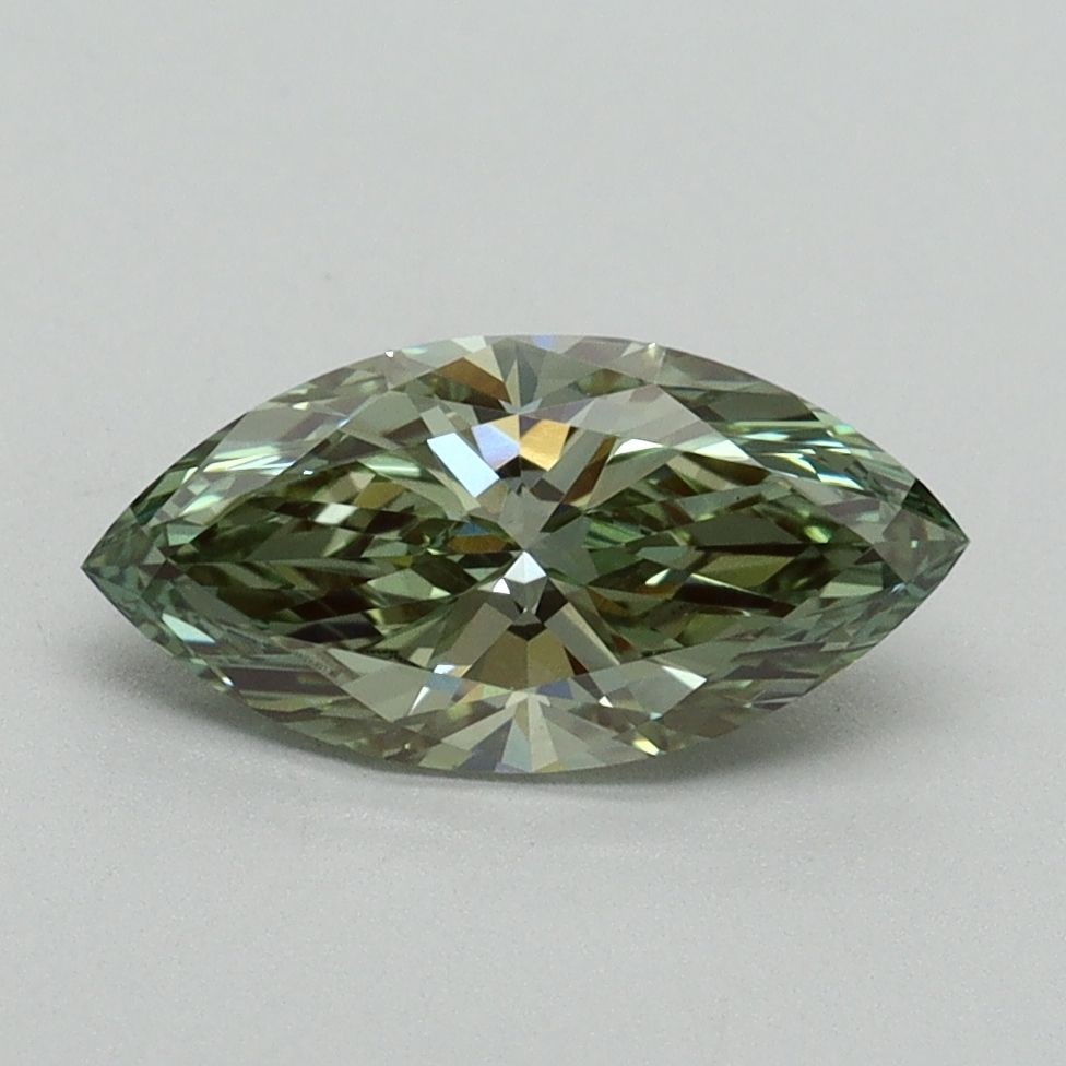 Loose Diamond - MARQUISE 1.08ct Fancy Vivid Green VS1: Loose Diamond - MARQUISE 1.08ct Fancy Vivid Green VS1 Source: This is a real non-mined Diamond that has been grown in a lab Shape: MARQUISE Carats: 1.08 Color: Fancy Vivid Green Certification: IGI Vid