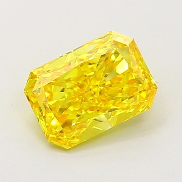 Loose Diamond - RADIANT 0.94ct Fancy Vivid Yellow VS1: Loose Diamond - RADIANT 0.94ct Fancy Vivid Yellow VS1 Source: This is a real non-mined Diamond that has been grown in a lab Shape: RADIANT Carats: 0.94 Color: Fancy Vivid Yellow Certification: IGI Vid