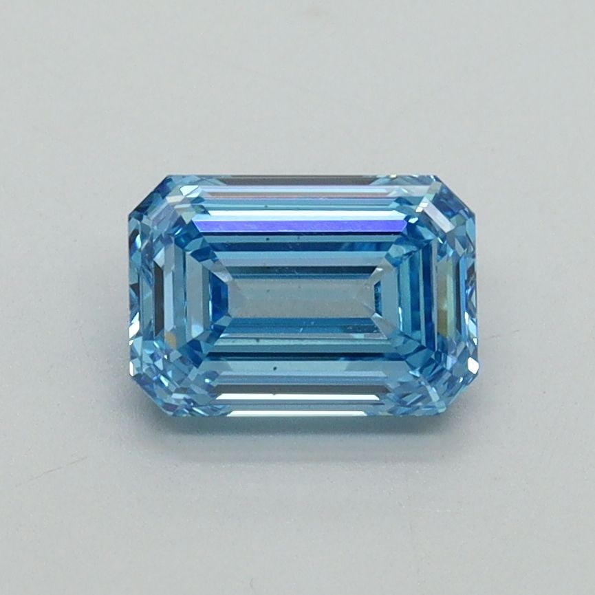 Loose Diamond - EMERALD 1.04ct Fancy Vivid Blue VS2: Loose Diamond - EMERALD 1.04ct Fancy Vivid Blue VS2 Source: This is a real non-mined Diamond that has been grown in a lab Shape: EMERALD Carats: 1.04 Color: Fancy Vivid Blue Certification: IGI Video: