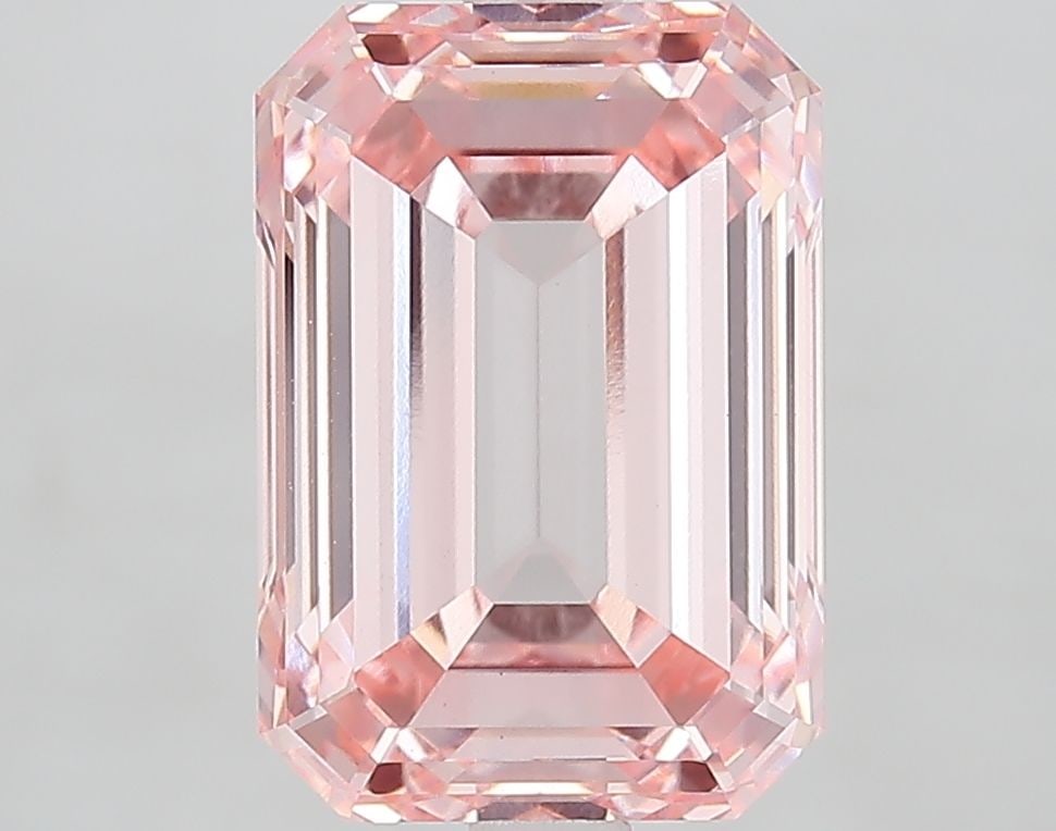 Loose Diamond - EMERALD 4.7ct Fancy Intense Pink VVS2: Loose Diamond - EMERALD 4.7ct Fancy Intense Pink VVS2 Source: This is a real non-mined Diamond that has been grown in a lab Shape: EMERALD Carats: 4.7 Color: Fancy Intense Pink Certification: IGI Vide